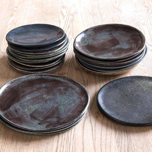 Assiettes en grès